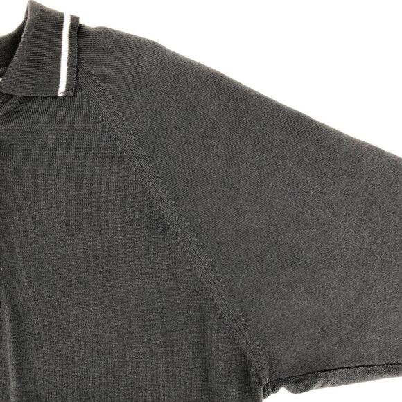 80s gray banded waist sweater 1980s vintage - Picture 3 of 4